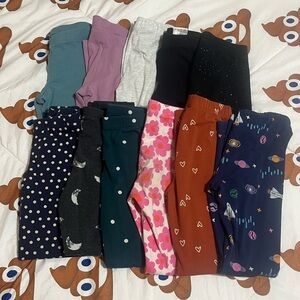 Girls legging lot set of 11 size 6-6/7